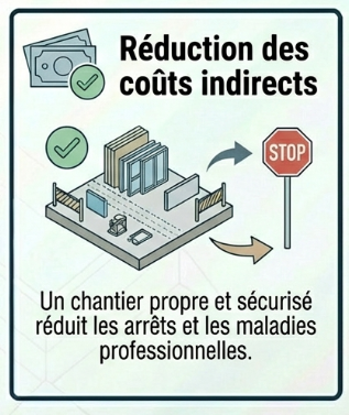 Réduction des coûts indirects sur chantier