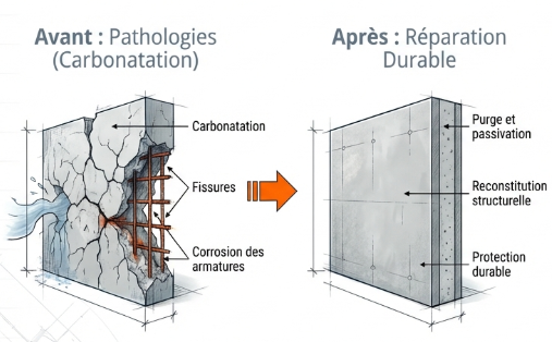 Pathologies bâtiment diagnostic