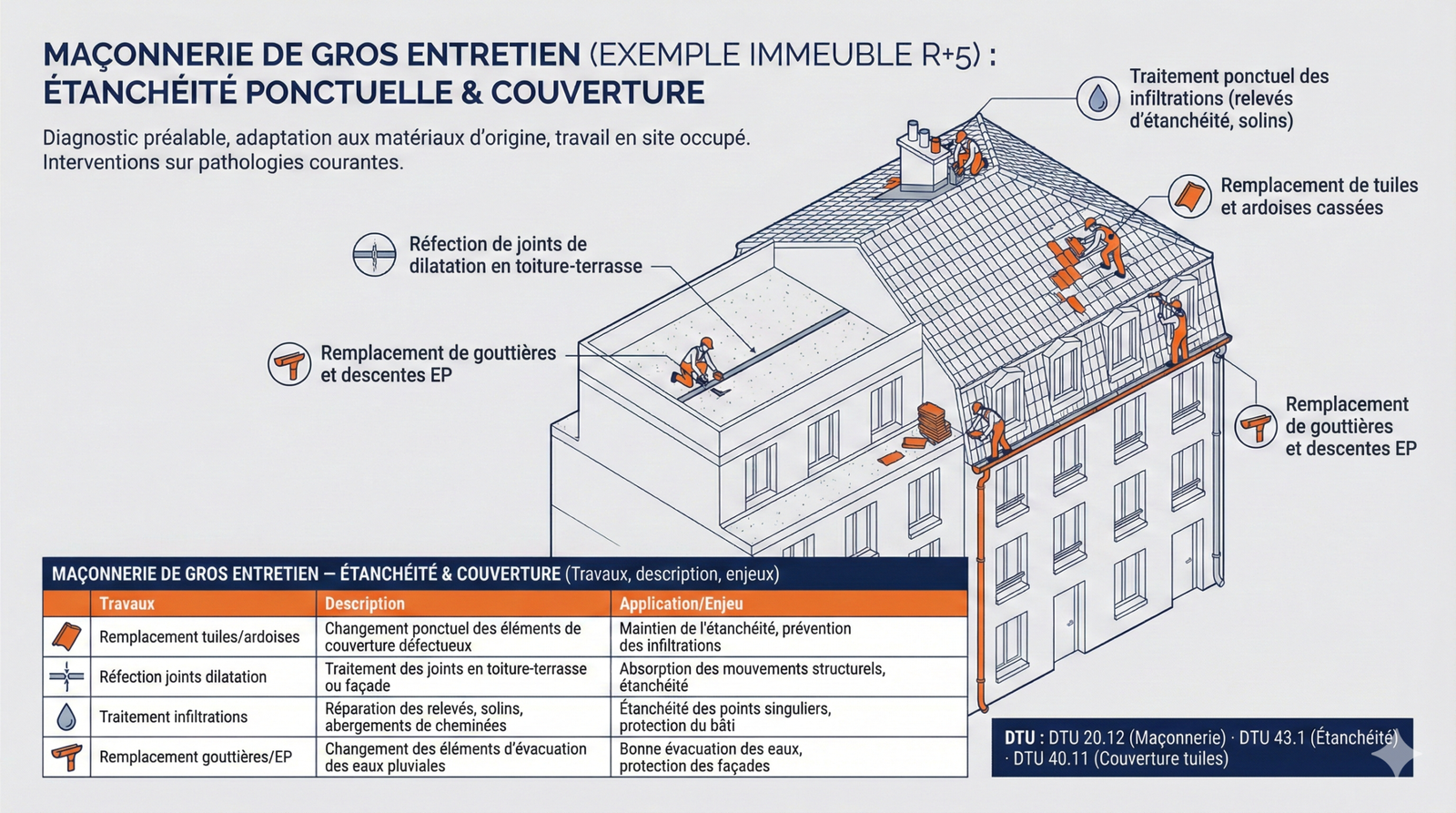 Étanchéité toiture terrasse