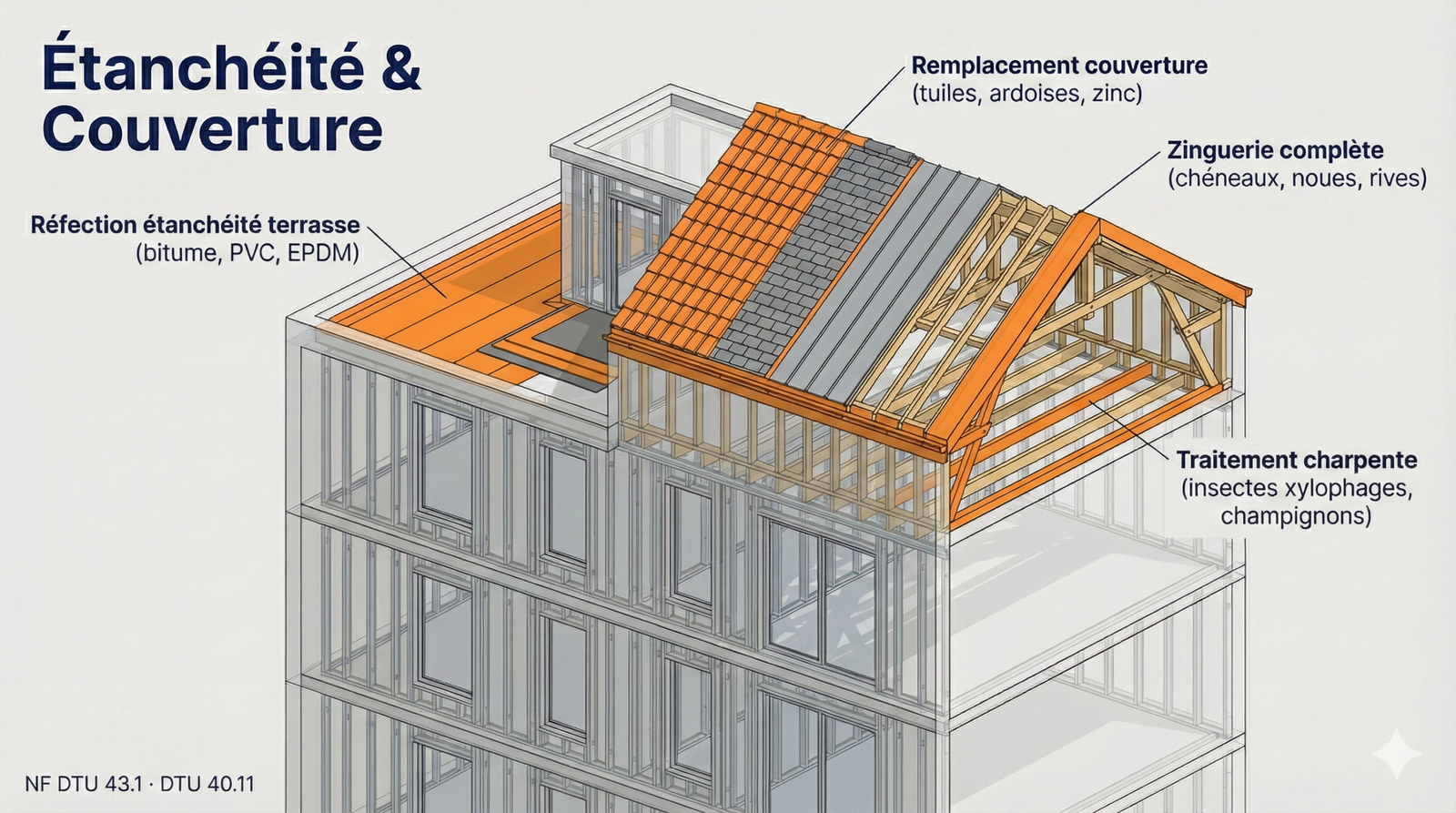 Étanchéité toiture terrasse