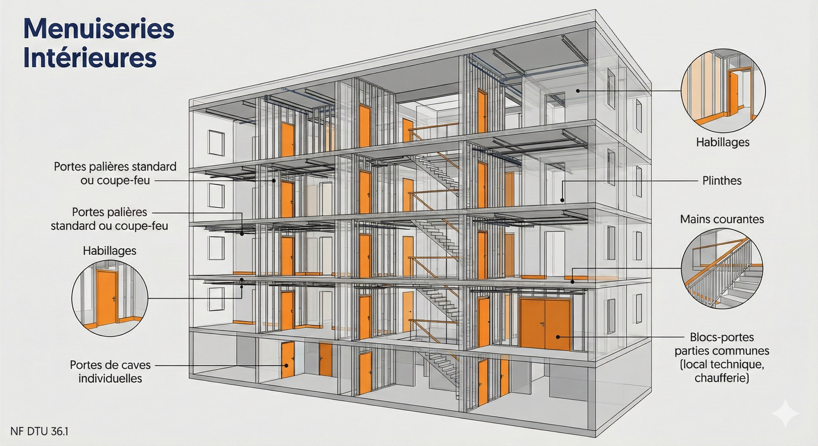 Menuiseries intérieures blocs portes